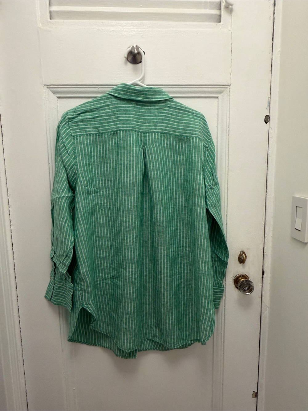 Green Striped Button-Up Shirt - Classic Fit - Picture 3 of 5